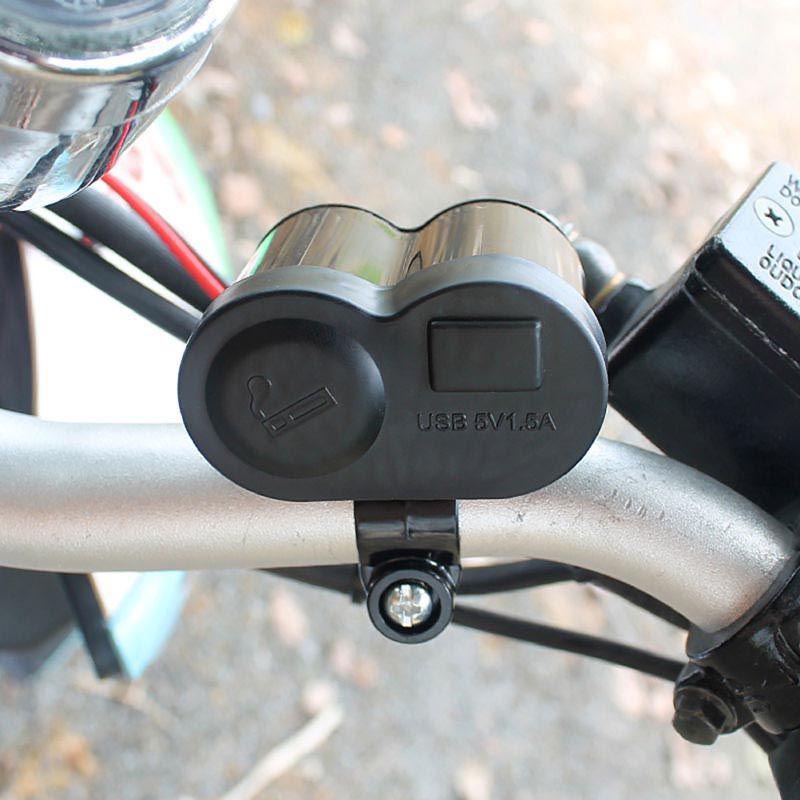 Αδιάβροχος Φορτιστής USB και Αναπτήρας Μοτοσυκλέτας